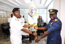 Rear Admiral Nnamdi Anthony Muogilim Hands over to the New Chief of Defence Space Administration, Air vice Marshal Ayo Jolasinmi