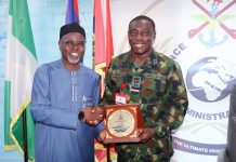 VICE CHANCELLOR, UNIVERSITY OF ILORIN, PAYS COURTESY VISIT TO CHIEF OF DEFENCE SPACE ADMINISTRATION