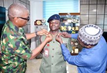 DEFENCE SPACE ADMINISTRATION DECORATES NEWLY PROMOTED SENIOR OFFICERS.