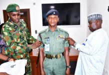 DEFENCE SPACE ADMINISTRATION DECORATES NEWLY PROMOTED PERSONNEL