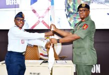 MAJOR GENERAL PHILIP ILODIBIA ASSUMES COMMAND AS THE 8TH CHIEF OF DEFENCE SPACE ADMINISTRATION.